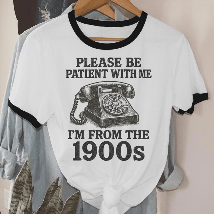 Sarcastic Please Be Patient I'm From The 1900s Premium Tri-Blend Unisex Cotton Ringer T-Shirt Sarcastic Please Be Patient I'm From The 1900s Premium Tri-Blend Unisex Cotton Ringer T-Shirt