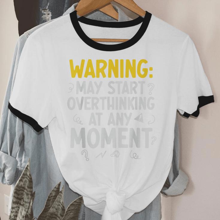 Sarcastic Saying For Overthinkers Introverts Unisex Cotton Ringer T-Shirt