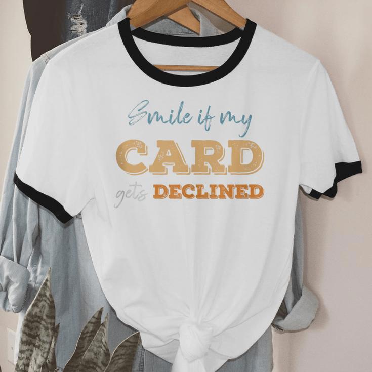 Sarcastic Shopper Introvert Shopaholic Shopping Humor Unisex Cotton Ringer T-Shirt