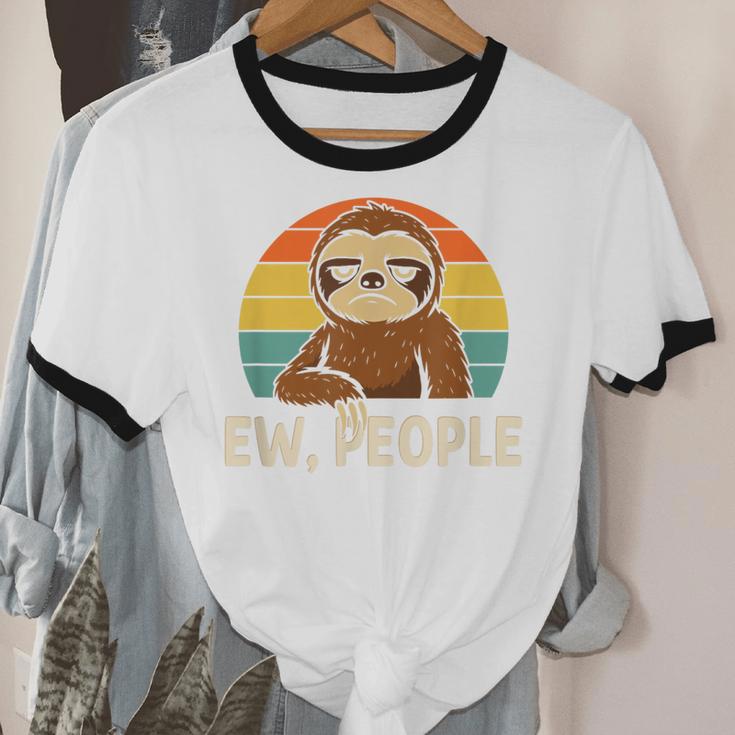 Sarcastic Sloth Introvert Anti Social Unisex Cotton Ringer T-Shirt Sarcastic Sloth Introvert Anti Social Unisex Cotton Ringer T-Shirt