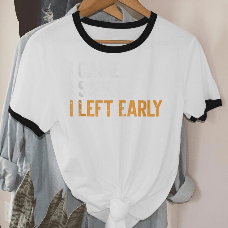 I Came i Saw i Left Early Introvert Unisex Cotton Ringer T-Shirt I Came i Saw i Left Early Introvert Unisex Cotton Ringer T-Shirt