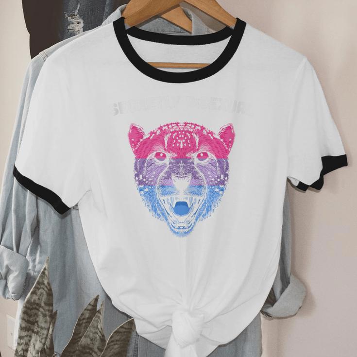 Secretly Bisexual Bi Introvert Bi Pride Antisocial LGBTQ Unisex Cotton Ringer T-Shirt