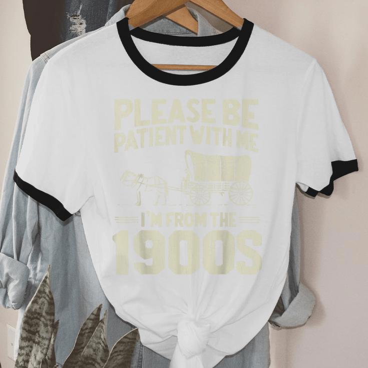Shirt Please Be Patient I'm From The 1900s Over Unisex Cotton Ringer T-Shirt Shirt Please Be Patient I'm From The 1900s Over Unisex Cotton Ringer T-Shirt