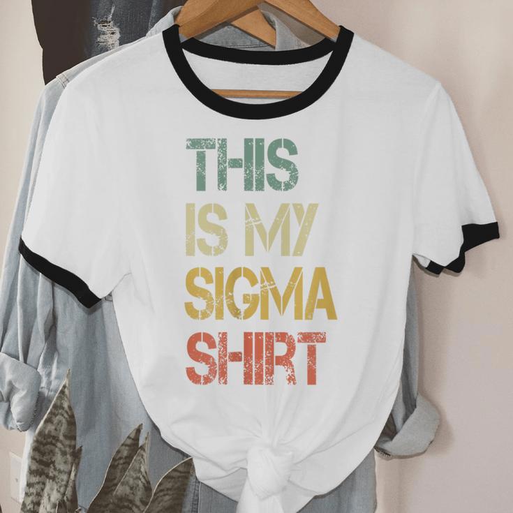 This Is My Sigma Shirt Male Lone Wolf Minimalist Introvert Unisex Cotton Ringer T-Shirt This Is My Sigma Shirt Male Lone Wolf Minimalist Introvert Unisex Cotton Ringer T-Shirt