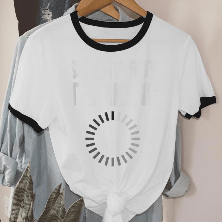 Silent But Thinking Introvert Unisex Cotton Ringer T-Shirt Silent But Thinking Introvert Unisex Cotton Ringer T-Shirt