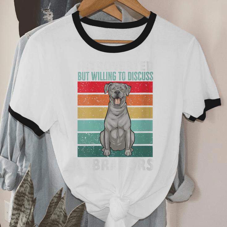 Silver Labrador Retriever Introvert Silver Lab Unisex Cotton Ringer T-Shirt Silver Labrador Retriever Introvert Silver Lab Unisex Cotton Ringer T-Shirt