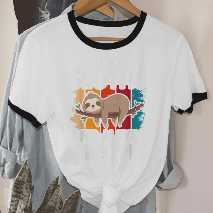 Sloth For Sloth Lover Men Women Kids Introvert Unisex Cotton Ringer T-Shirt Sloth For Sloth Lover Men Women Kids Introvert Unisex Cotton Ringer T-Shirt