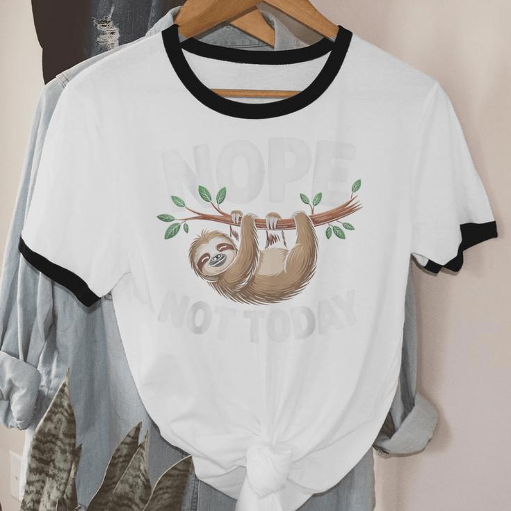 Sloth Shirts Cute Introvert Nope Not Today Sloth Unisex Cotton Ringer T-Shirt Sloth Shirts Cute Introvert Nope Not Today Sloth Unisex Cotton Ringer T-Shirt