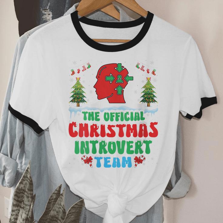 Snow Christmas Introvert Team Introverted Introvert Xmas Unisex Cotton Ringer T-Shirt Snow Christmas Introvert Team Introverted Introvert Xmas Unisex Cotton Ringer T-Shirt