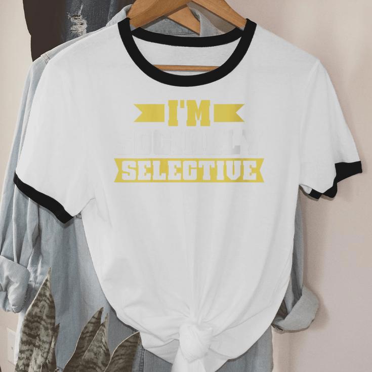 Im Socially Selective Introvert Unisex Cotton Ringer T-Shirt