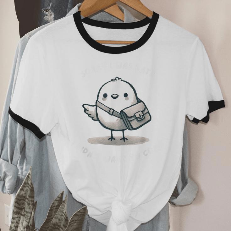 Sorry I Was Late I Didn't Want To Come Introvert Unisex Cotton Ringer T-Shirt Sorry I Was Late I Didn't Want To Come Introvert Unisex Cotton Ringer T-Shirt