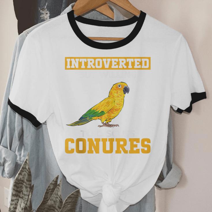 Sun Conure Introvert Parrot Bird Sun Conure Unisex Cotton Ringer T-Shirt Sun Conure Introvert Parrot Bird Sun Conure Unisex Cotton Ringer T-Shirt