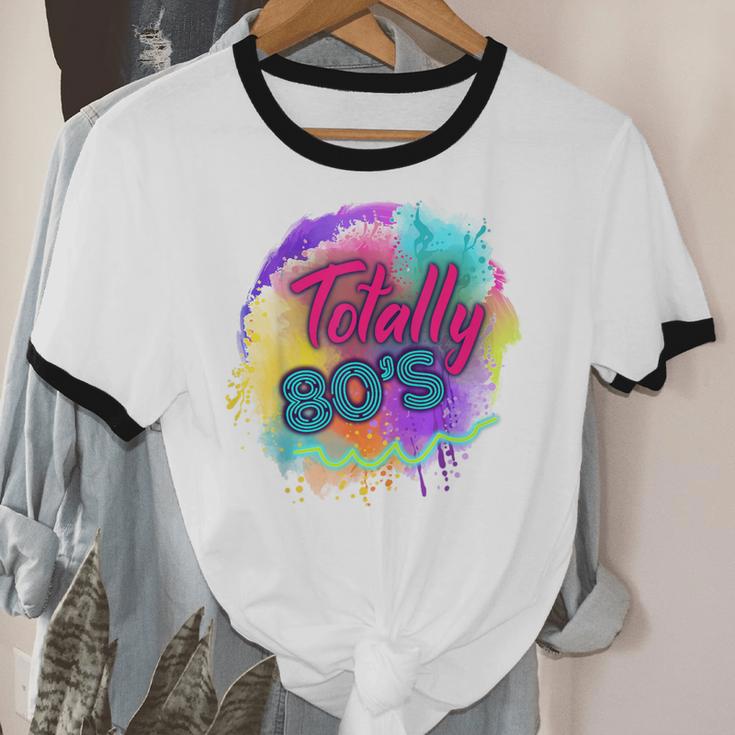 Totally 80's Tie Dye Retro Vibes 1980s Style Nostalgia Unisex Cotton Ringer T-Shirt