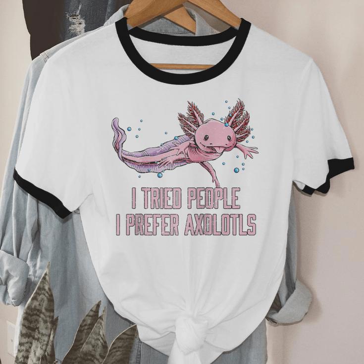 I Tried People I Prefer Axolotl Salamander Introvert Raglan Baseball Tee Unisex Cotton Ringer T-Shirt I Tried People I Prefer Axolotl Salamander Introvert Raglan Baseball Tee Unisex Cotton Ringer T-Shirt