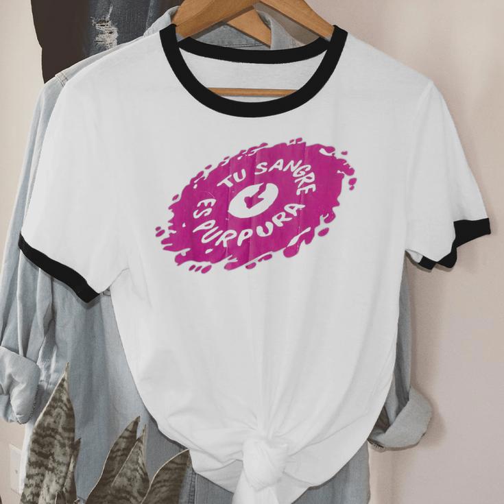 Tu Sangre Es Purpura Mexican Nostalgia Unisex Cotton Ringer T-Shirt