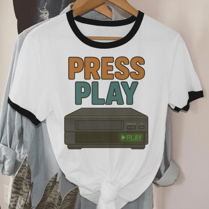 VHS Cassette Retro Analog Nostalgia Theme Unisex Cotton Ringer T-Shirt VHS Cassette Retro Analog Nostalgia Theme Unisex Cotton Ringer T-Shirt