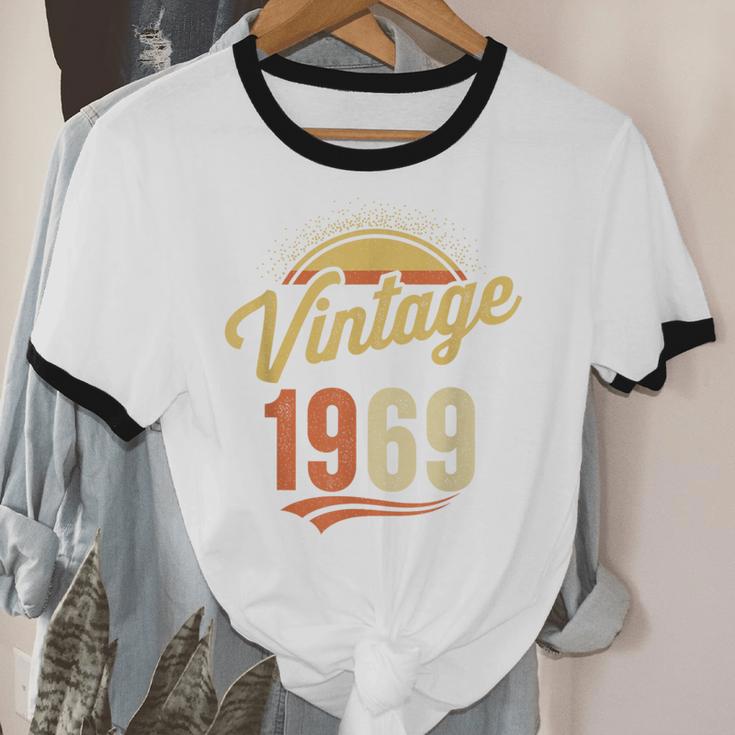Vintage 1969 Retro Era Badge For Nostalgia Fans Unisex Cotton Ringer T-Shirt Vintage 1969 Retro Era Badge For Nostalgia Fans Unisex Cotton Ringer T-Shirt