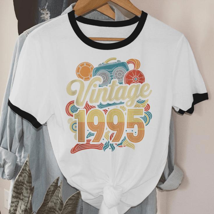 Vintage 1995 Retro Classic 90s Nostalgia Throwback Vibe Unisex Cotton Ringer T-Shirt