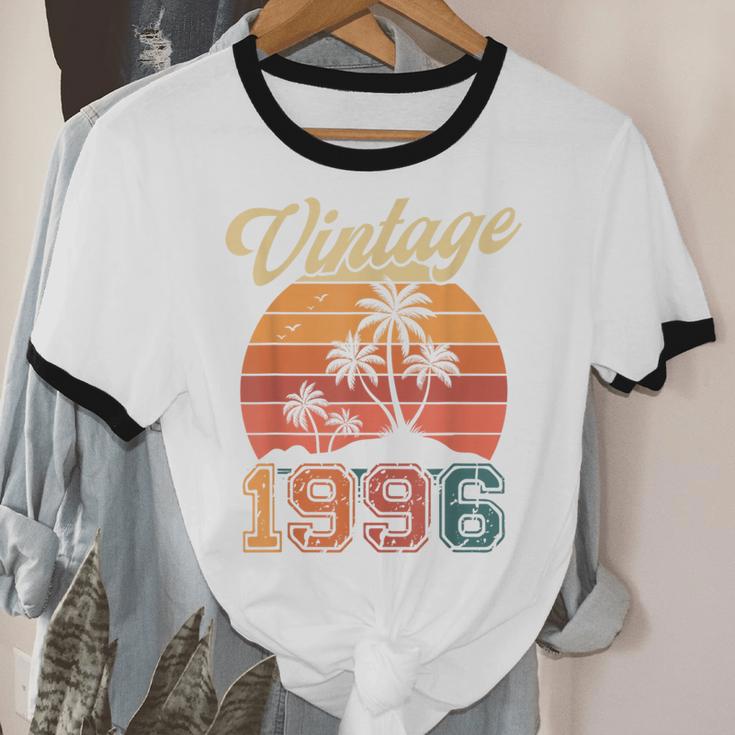 Vintage 1996 Retro Sunset Nostalgia 90s 30th Birthday Unisex Cotton Ringer T-Shirt Vintage 1996 Retro Sunset Nostalgia 90s 30th Birthday Unisex Cotton Ringer T-Shirt