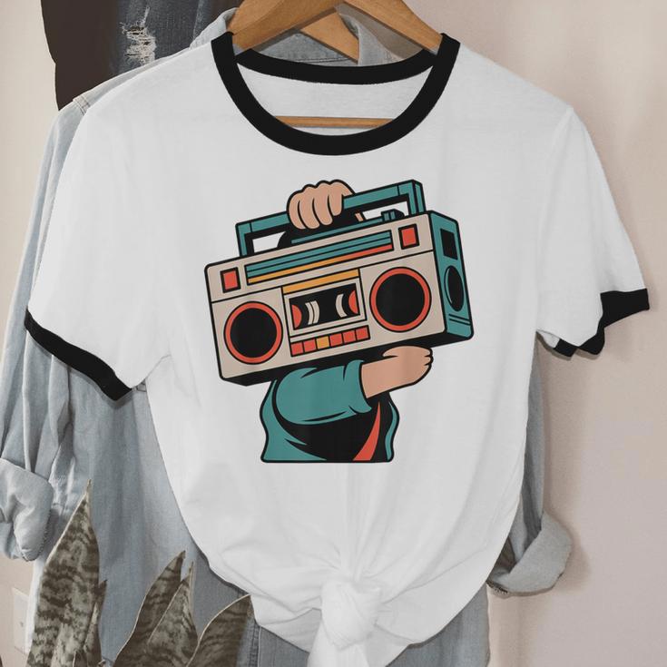 Vintage 80s 90s Retro Boombox Music Hip Hop Nostalgia Party Unisex Cotton Ringer T-Shirt Vintage 80s 90s Retro Boombox Music Hip Hop Nostalgia Party Unisex Cotton Ringer T-Shirt