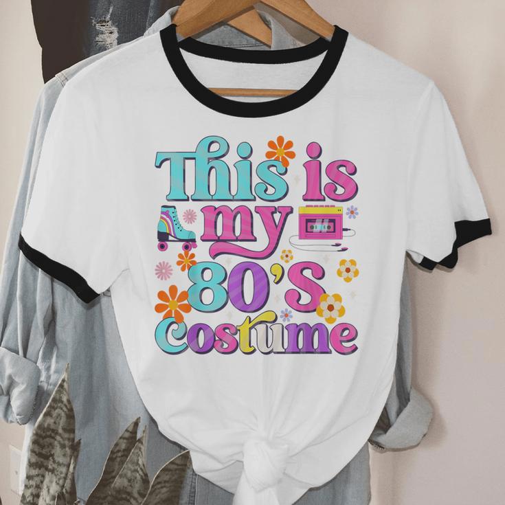 Vintage 80s Costume Nostalgia 1980s Fashion Cute Girls Women Unisex Cotton Ringer T-Shirt