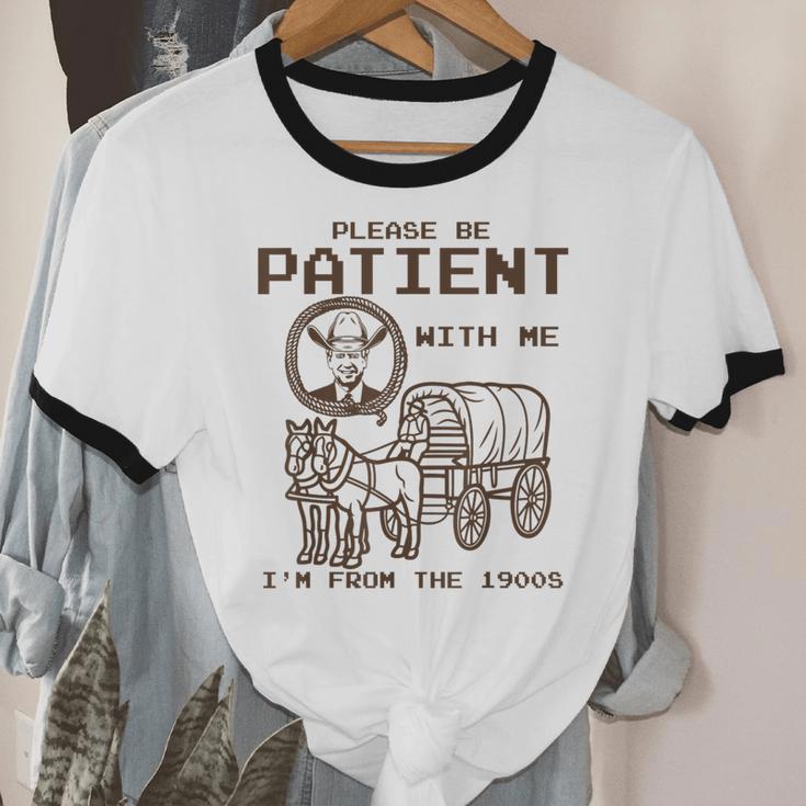 Vintage Biden Please Be Patient With Me I'm From The 1900s Unisex Cotton Ringer T-Shirt Vintage Biden Please Be Patient With Me I'm From The 1900s Unisex Cotton Ringer T-Shirt