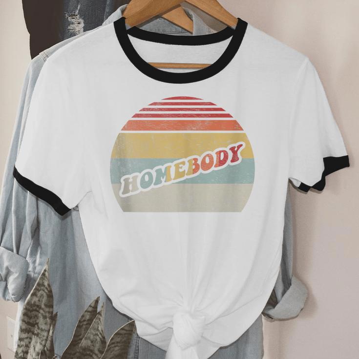 Vintage Homebody Shirt Stay At Home Quarantine Introvert Unisex Cotton Ringer T-Shirt