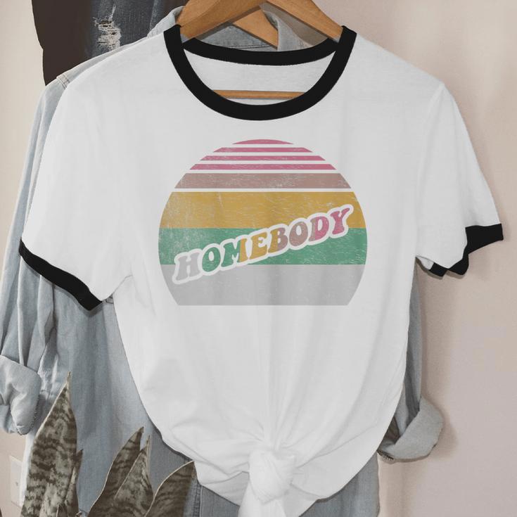 Vintage Homebody Shirt Stay At Home Quarantine Introvert Unisex Cotton Ringer T-Shirt