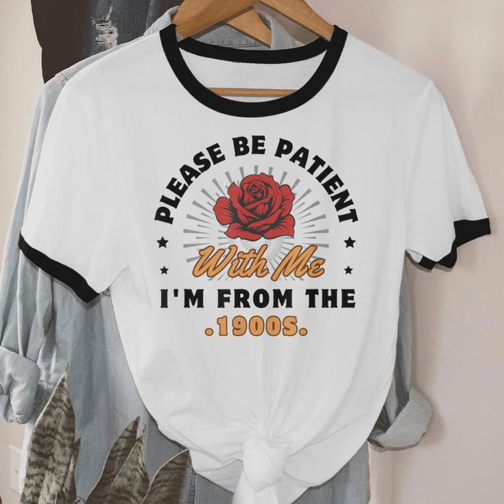 Vintage Please Be Patient With Me I'm From The 1900s Funny Unisex Cotton Ringer T-Shirt Vintage Please Be Patient With Me I'm From The 1900s Funny Unisex Cotton Ringer T-Shirt