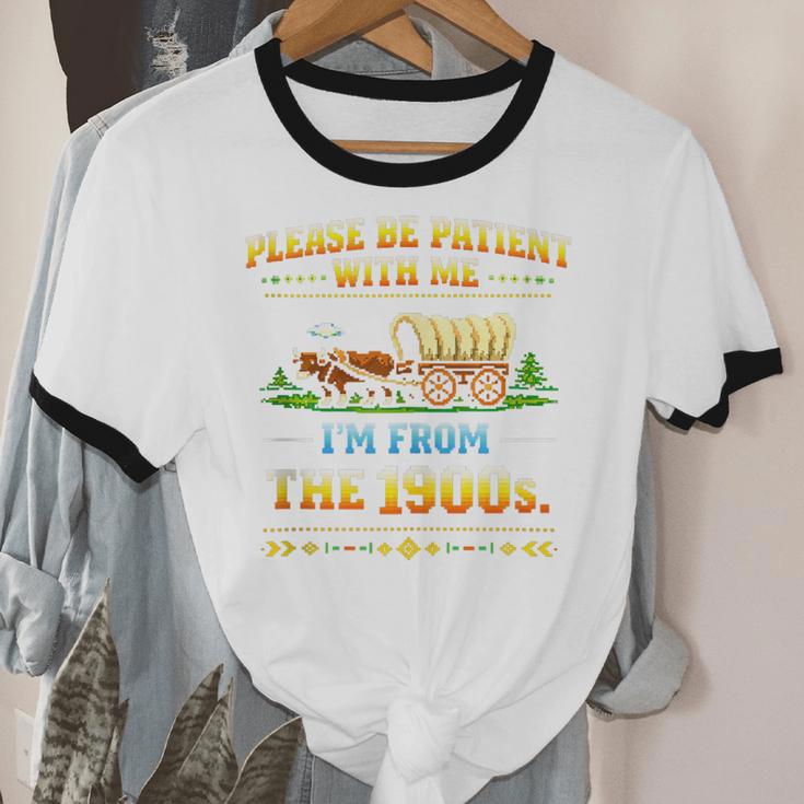 Vintage Please Be Patient With Me I'm From The 1900s Unisex Cotton Ringer T-Shirt