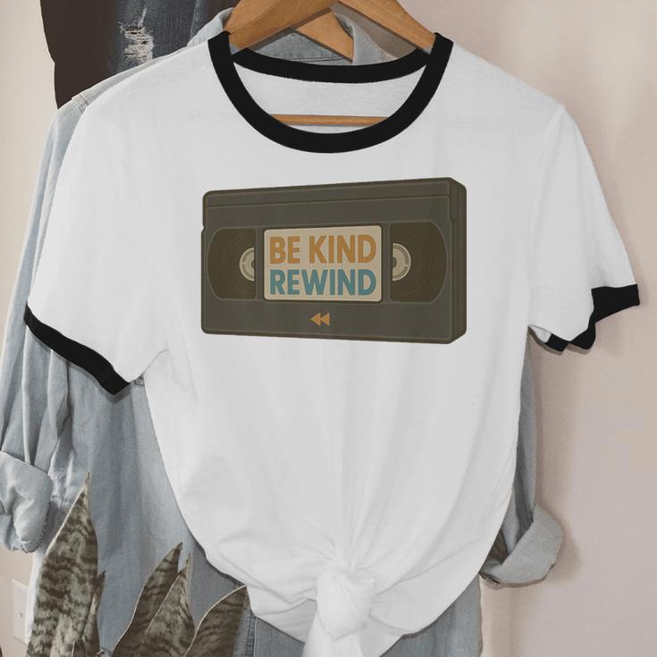 Vintage VHS Tape Humor Retro Nostalgia Graphic Premium Unisex Cotton Ringer T-Shirt