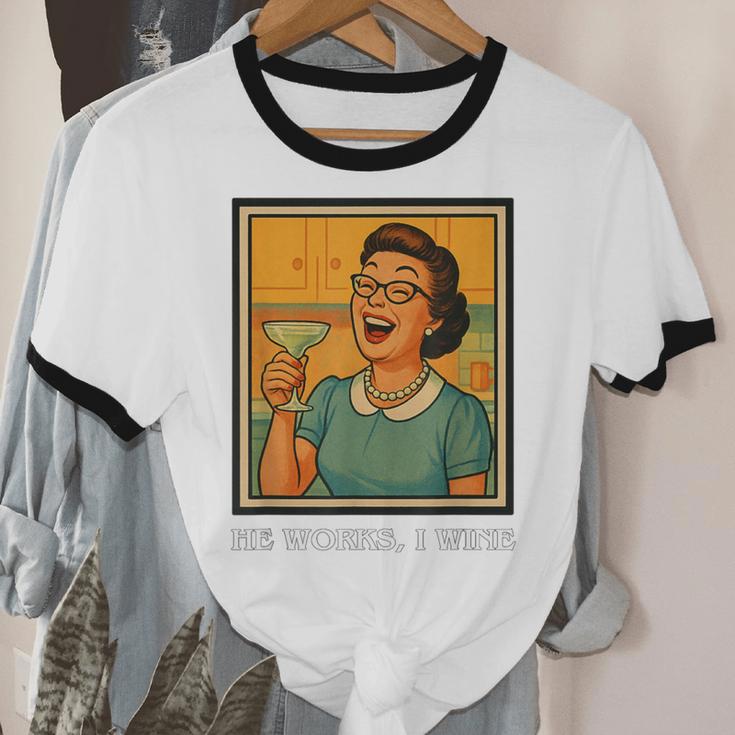 I Wine Housewife Retro Nostalgia Classic 1950s Vintage Humor Unisex Cotton Ringer T-Shirt I Wine Housewife Retro Nostalgia Classic 1950s Vintage Humor Unisex Cotton Ringer T-Shirt