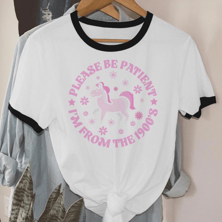 Women Please Be Patient I'm From The 1900s Unisex Cotton Ringer T-Shirt Women Please Be Patient I'm From The 1900s Unisex Cotton Ringer T-Shirt