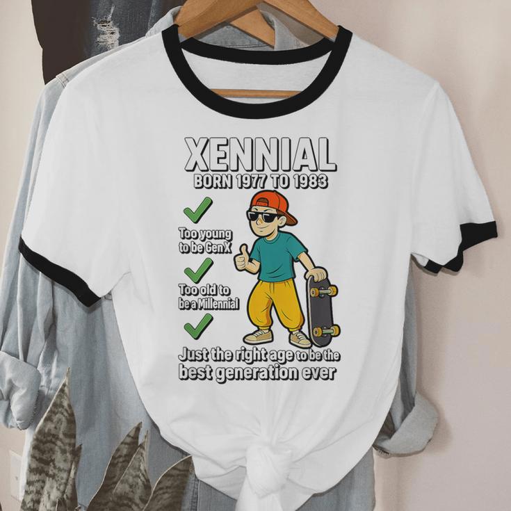Xennial Born 1977 To 1983 Nostalgia Unisex Cotton Ringer T-Shirt