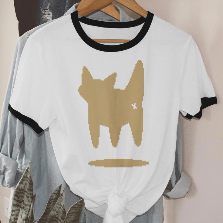 Yk2 Cat With Tomboy Tail 90s Nostalgia Downtown Indie Unisex Cotton Ringer T-Shirt