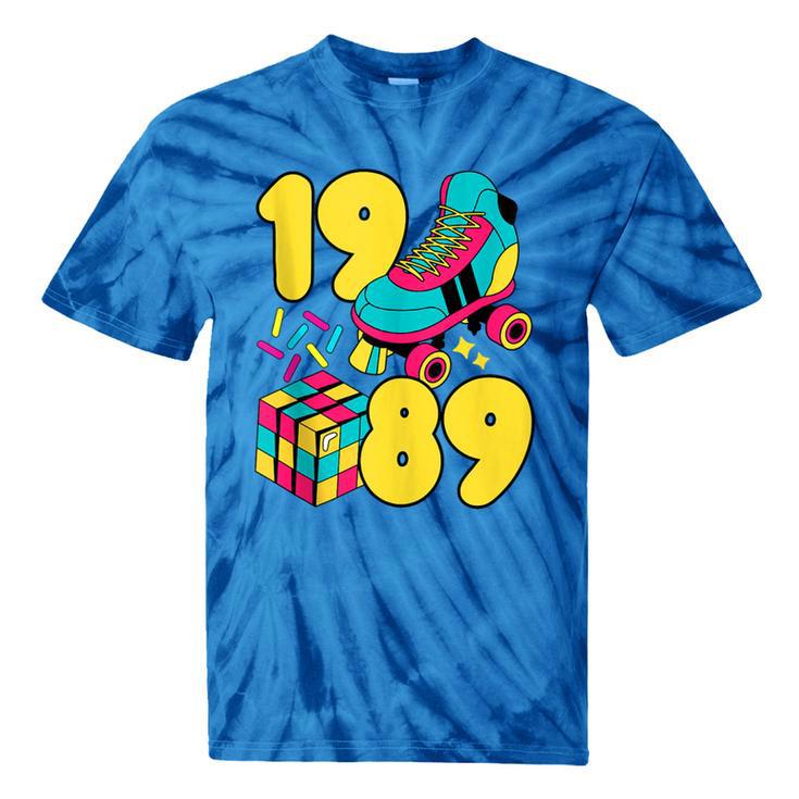 1989 Retro Raised In The 80s Old School Nostalgia Vibes Tie-Dye T-Shirts