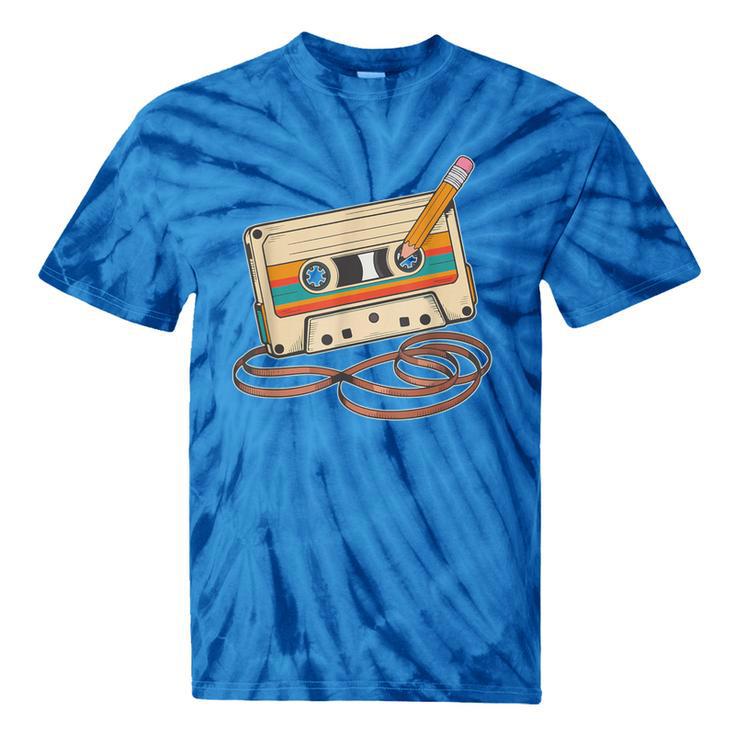 80s 90s Retro Party Costume Nostalgia Cassette Tape Pencil Tie-Dye T-Shirts