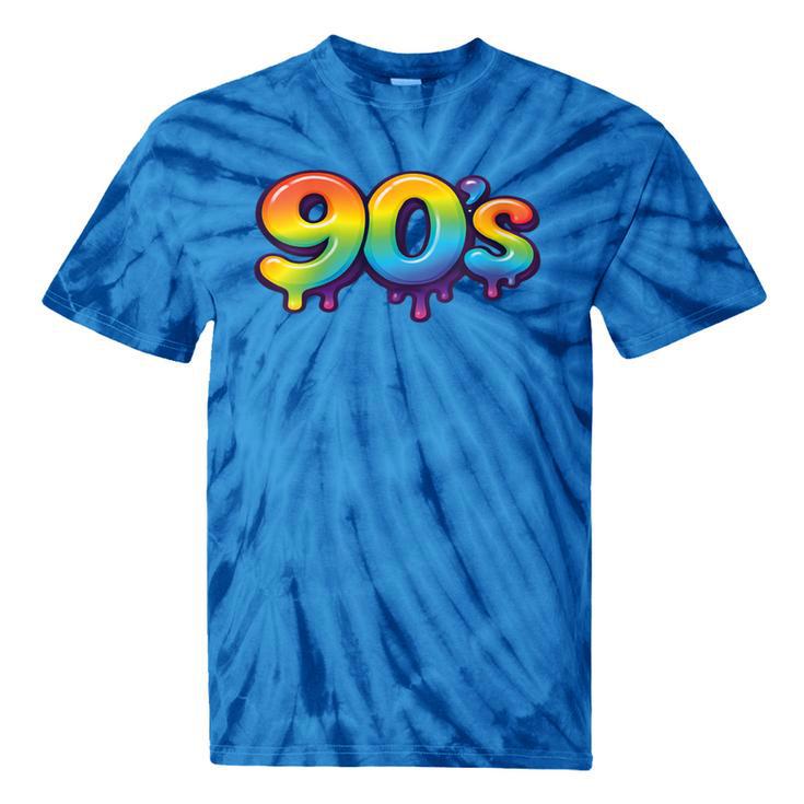 90s Retro Pop Art Rainbow Lips Nostalgia Costume 90s Tie-Dye T-Shirts