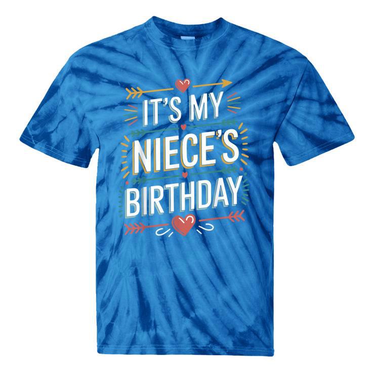 Boho Nostalgia It's My Niece's Birthday Women Kids Tie-Dye T-Shirts