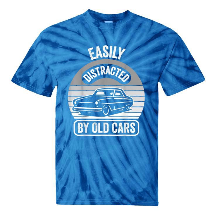 Easily Distracted By Old Cars Graphic Nostalgia Tie-Dye T-Shirts