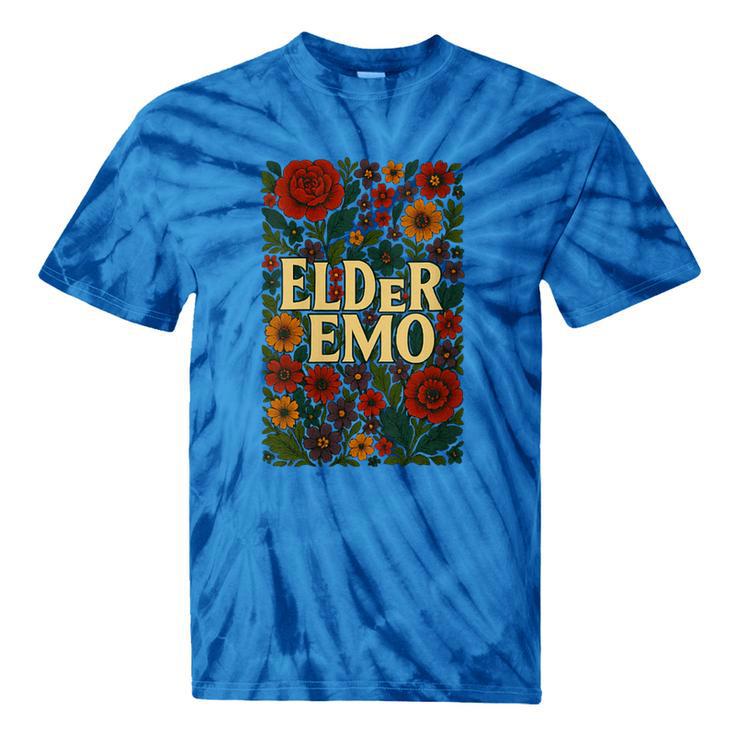 Elder Emo Floral Gothic Vintage Nostalgia Tie-Dye T-Shirts