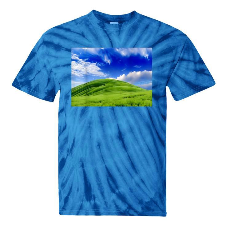 Frutiger Aero Meadow Aesthetic Y2k 2000s Ironic Nostalgic Tie-Dye T-Shirts
