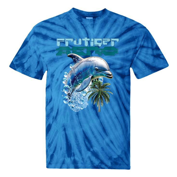 Frutiger Aero Splashy Dolphin Y2k Aesthetic Graphic Tie-Dye T-Shirts
