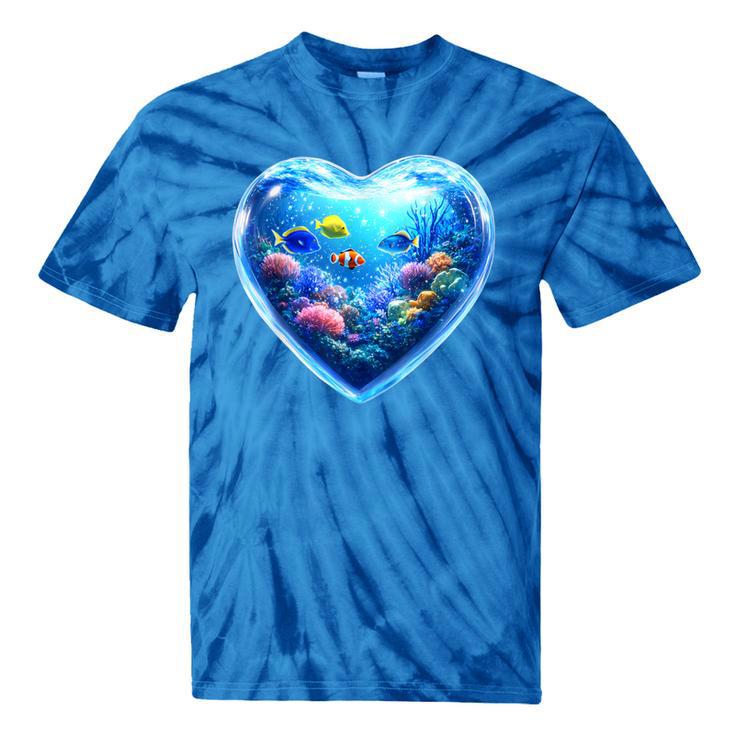 Frutiger Aero Y2K Heart Tie-Dye T-Shirts