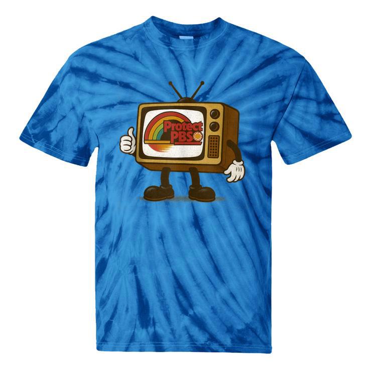 Protect PBS 80s Nostalgia Television Shirt Tie-Dye T-Shirts