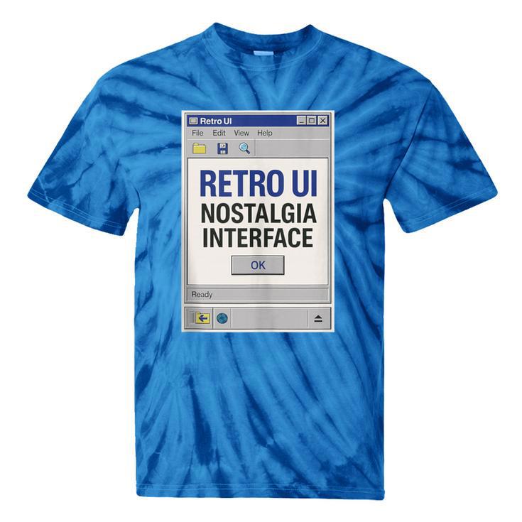 Retro Computer Dialog Box 90s Desktop Interface Nostalgia Tie-Dye T-Shirts