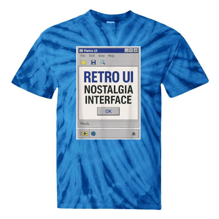 Retro Computer Dialog Box 90s Desktop Interface Nostalgia Tie-Dye T-Shirts