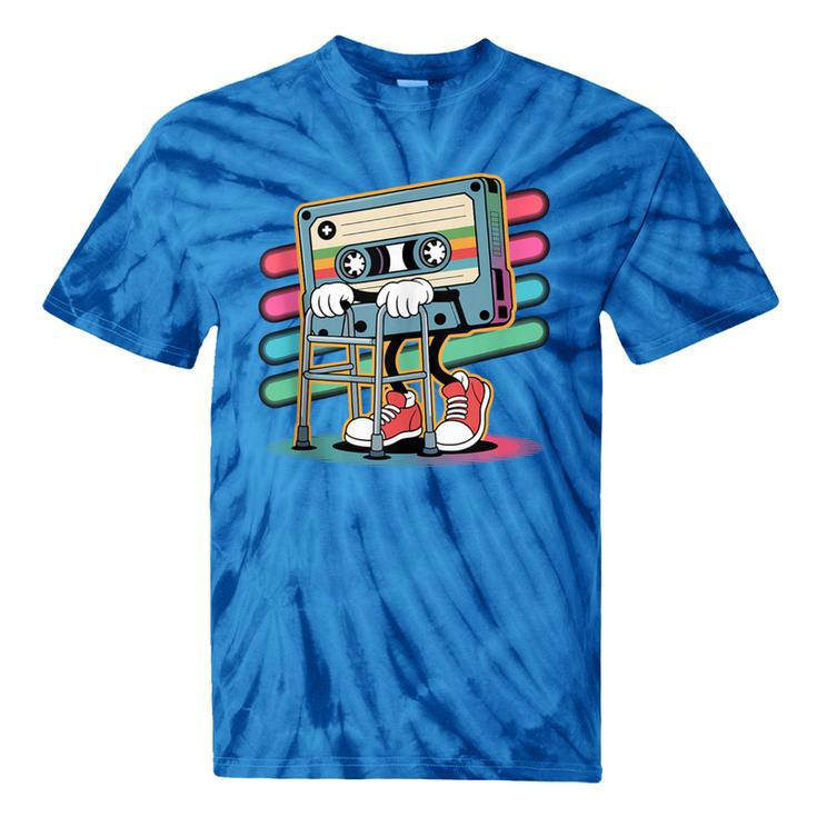 Retro Old Cassette Tape Cartoon With Walker Nostalgia Tie-Dye T-Shirts