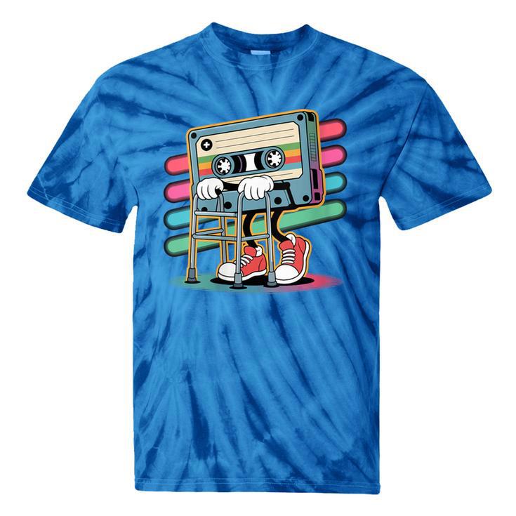 Retro Old Cassette Tape Cartoon With Walker Nostalgia Tie-Dye T-Shirts