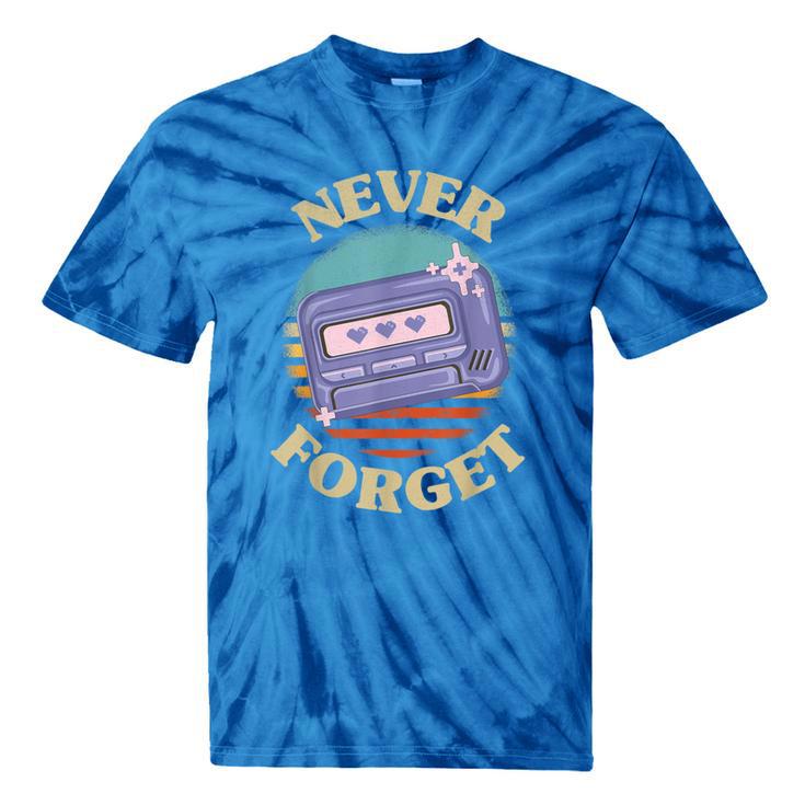 Retro Pager Never Forget Nostalgia Vintage Tie-Dye T-Shirts